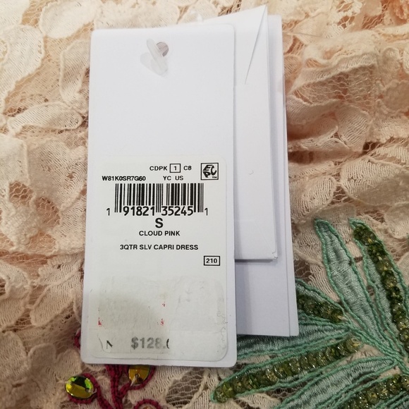 Guess Pink Capri Lace Boho Embroidered Dress - Picture 6 of 7